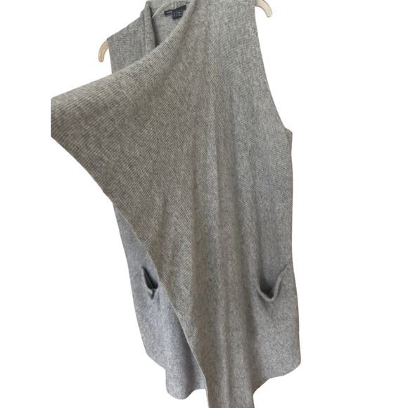 Vince Cashmere Sleeveless Cardigan Grey Size Large - Picture 4 of 9